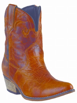 Dingo DI692 for $109.99 Ladies Adobe Rose Collection Fashion Boot with Brown Krackle Leather Foot and a Medium Round Toe